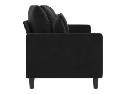 Sofá de 3 lugares 180 cm veludo preto
