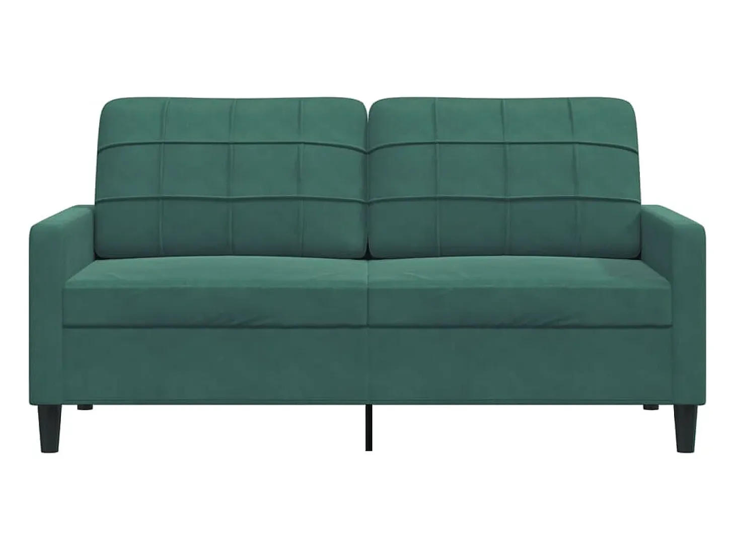 Sofá de 2 lugares 140 cm veludo verde-escuro PT988790