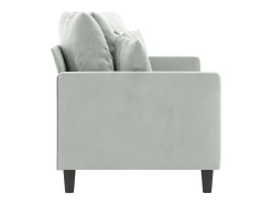 Sofá de 2 lugares 140 cm veludo cinza-claro