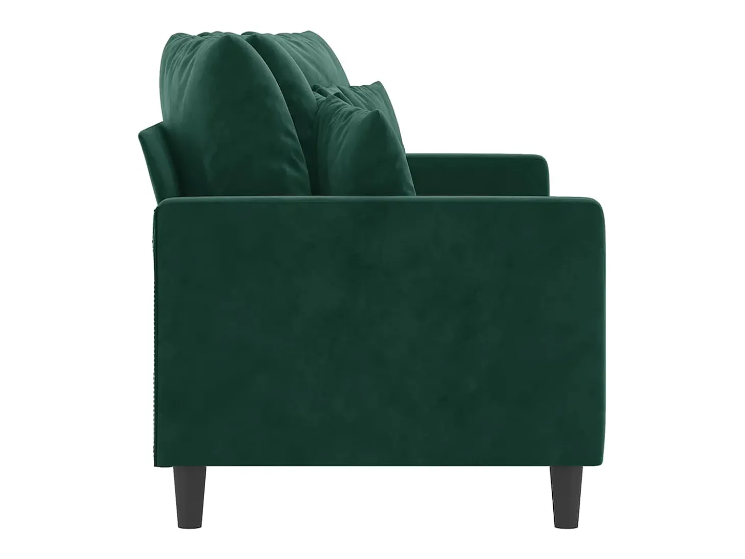 Sofá de 2 lugares 140 cm veludo verde-escuro
