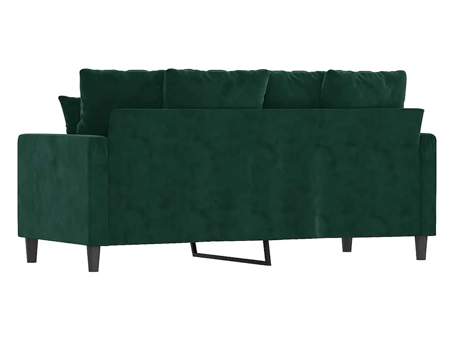 Sofá de 2 lugares 140 cm veludo verde-escuro