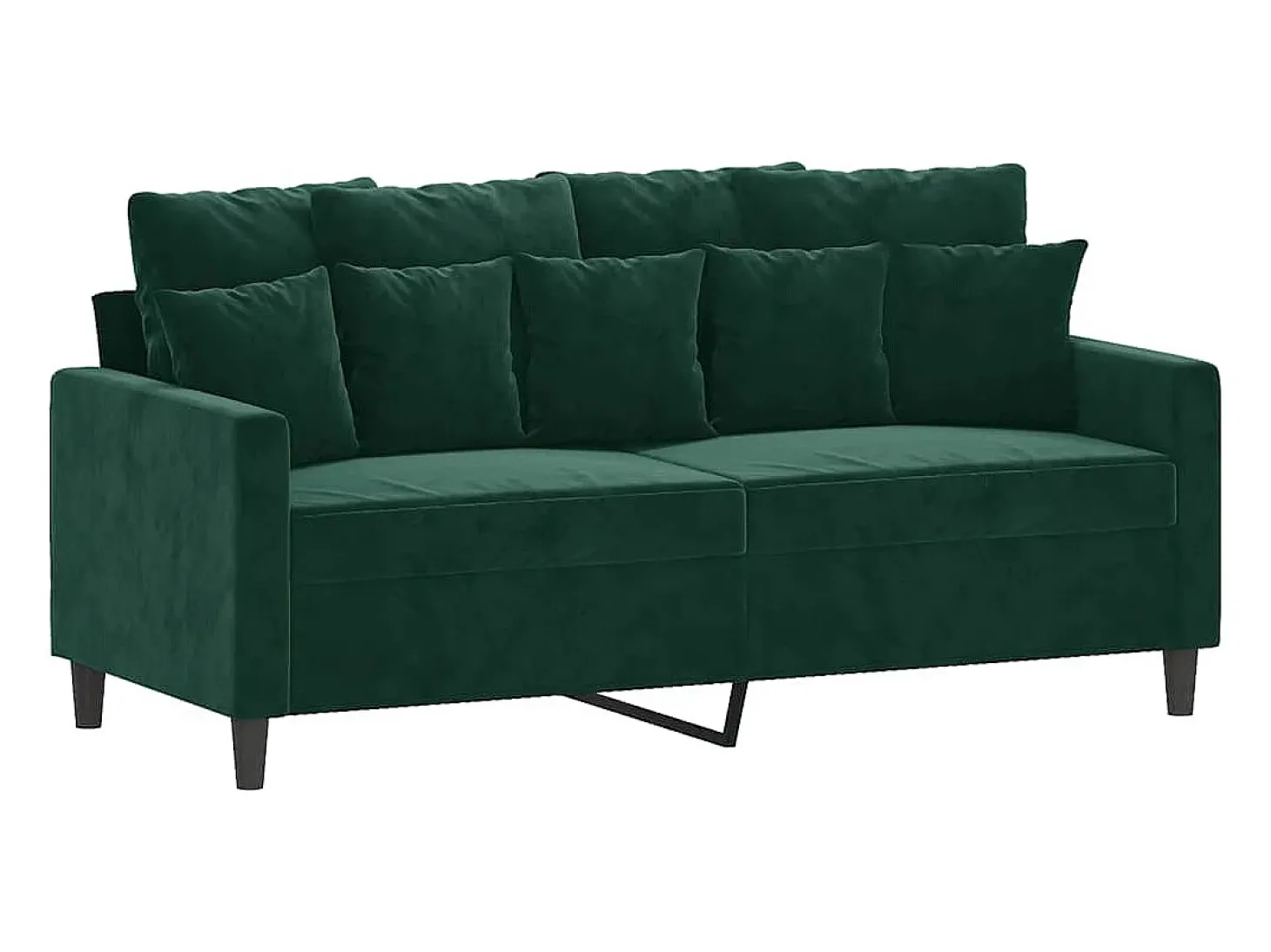 Sofá de 2 lugares 140 cm veludo verde-escuro