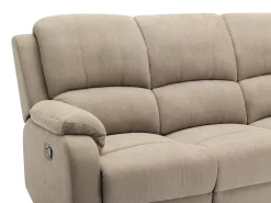 Sofá de 3 lugares articulado microfibra cor taupe BRODY