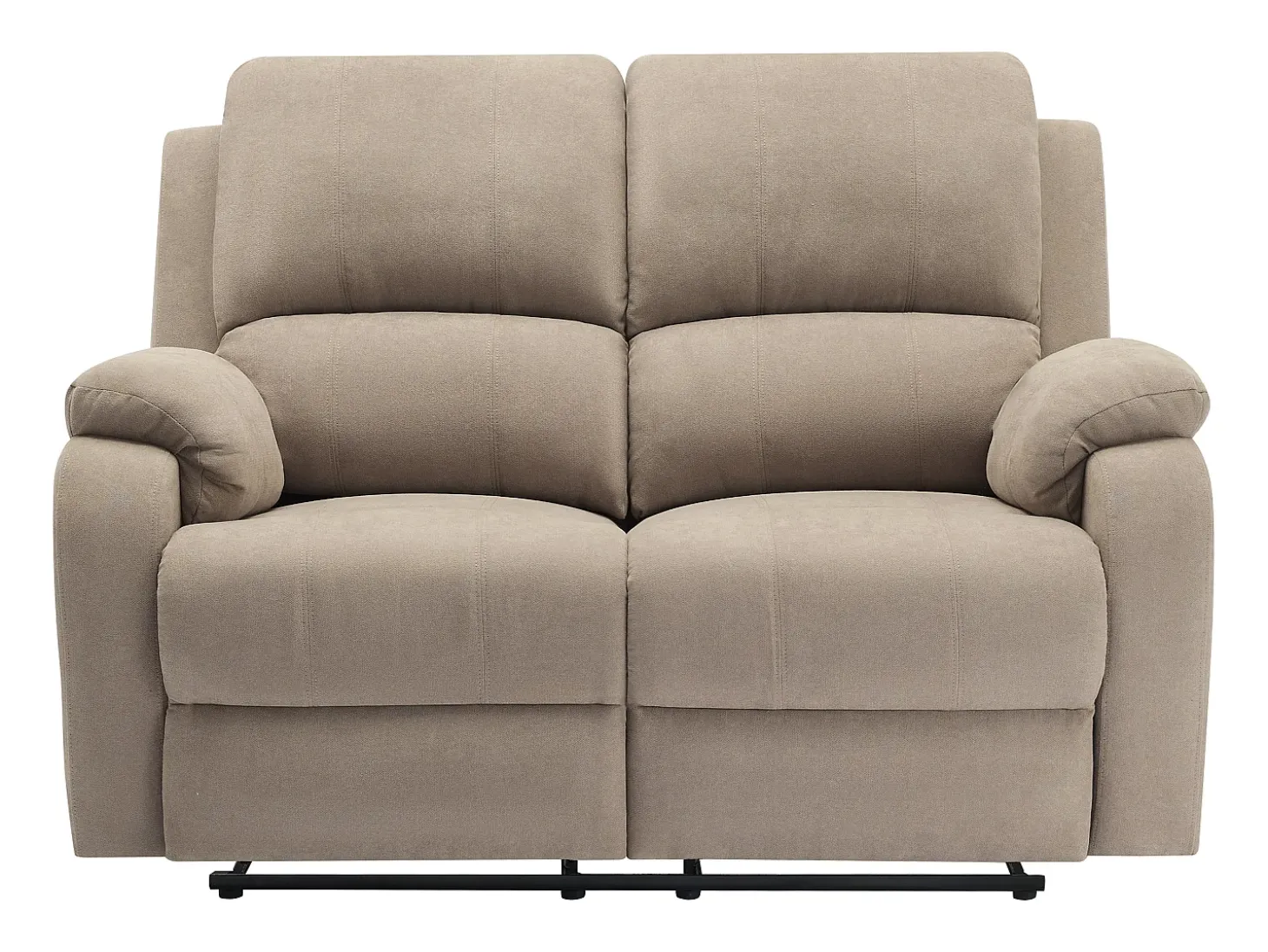Sofá de 2 lugares articulado microfibra cor taupe BRODY