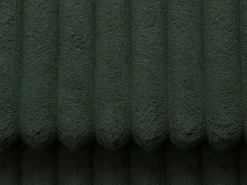 Sofá de 3 lugares assento profundo em veludo canelado grosso verde design PINETA