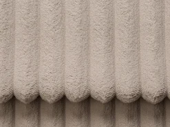 Sofá de 3 lugares assento profundo em veludo canelado grosso taupe design PINETA