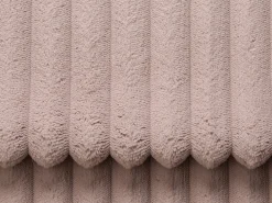 Sofá de 3 lugares assento profundo em veludo canelado grosso cor-de-rosa pó design PINETA