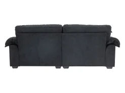 Sofá de 2 lugares com almofadas de camada dupla - Tecido chenille preto