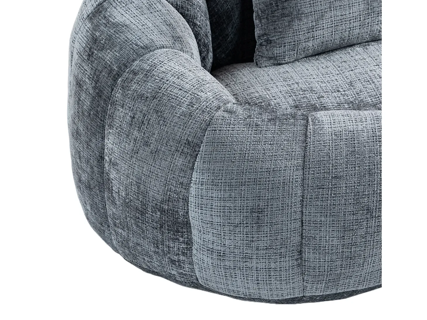 Sofá de 2 lugares com almofada - Sofá para adultos e crianças - Tecido chenille cinzento