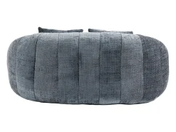 Sofá de 2 lugares com almofada - Sofá para adultos e crianças - Tecido chenille cinzento