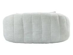 Sofá de 2 lugares com almofada - Sofá para adulto e criança - Tecido chenille bege