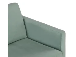 Sofá de 3 lugares com almofadas de veludo verde