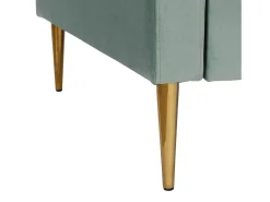 Sofá de 3 lugares com almofadas de veludo verde