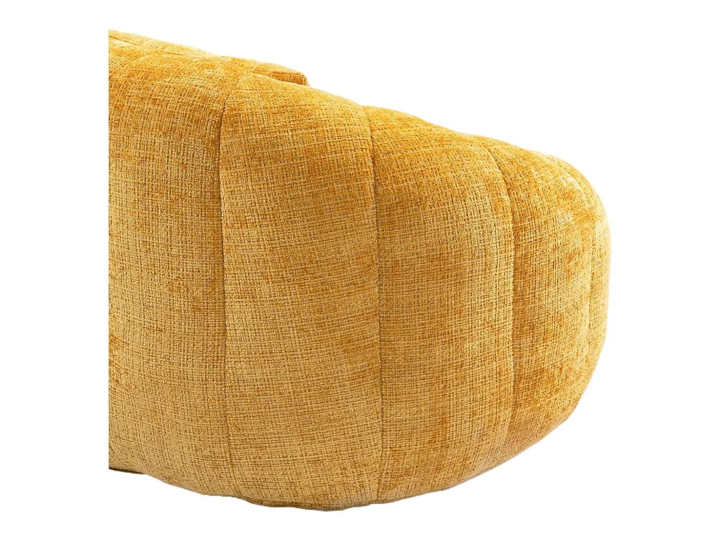 Sofá de 2 lugares com almofada - Sofá para adultos e crianças - Tecido de chenille amarelo