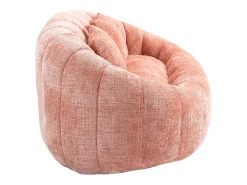 Sofá de 2 lugares com almofada - Sofá para adultos e crianças - Tecido chenille rosa