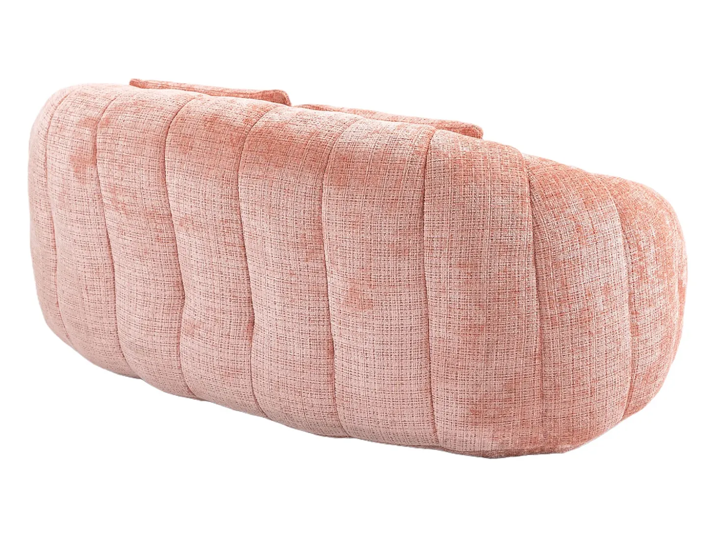 Sofá de 2 lugares com almofada - Sofá para adultos e crianças - Tecido chenille rosa