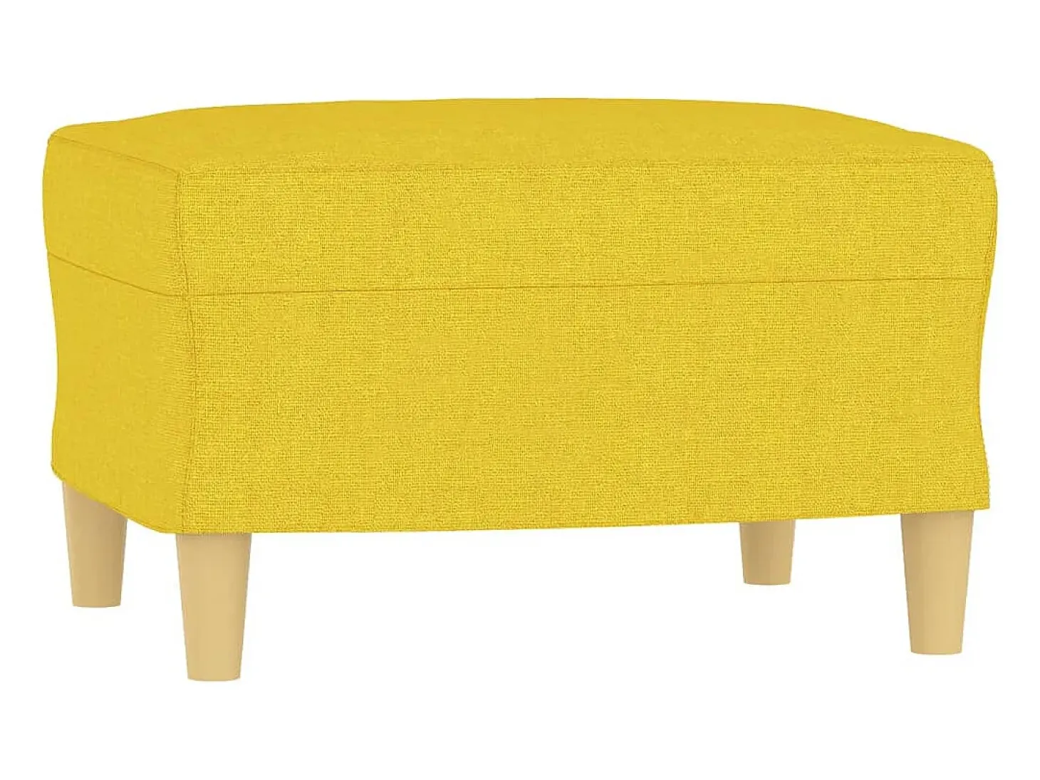 Sofá de 3 lugares com apoio de pés 180 cm tecido amarelo-claro PT600409