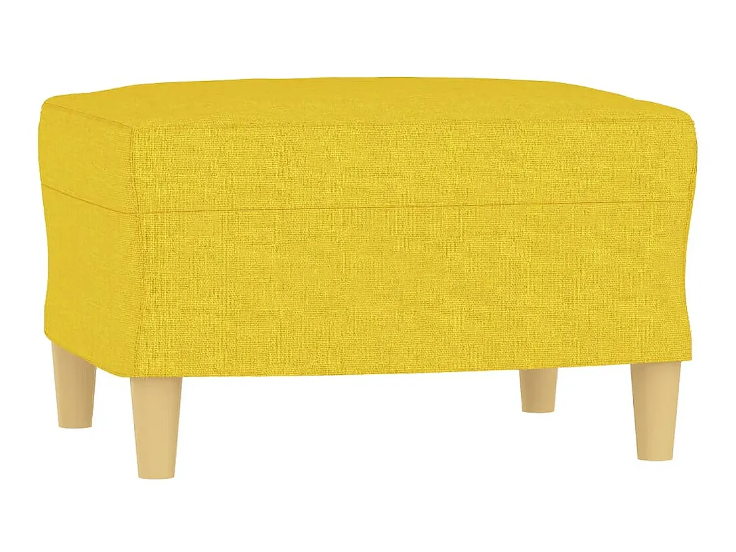Sofá de 3 lugares com apoio de pés 180 cm tecido amarelo-claro PT188158