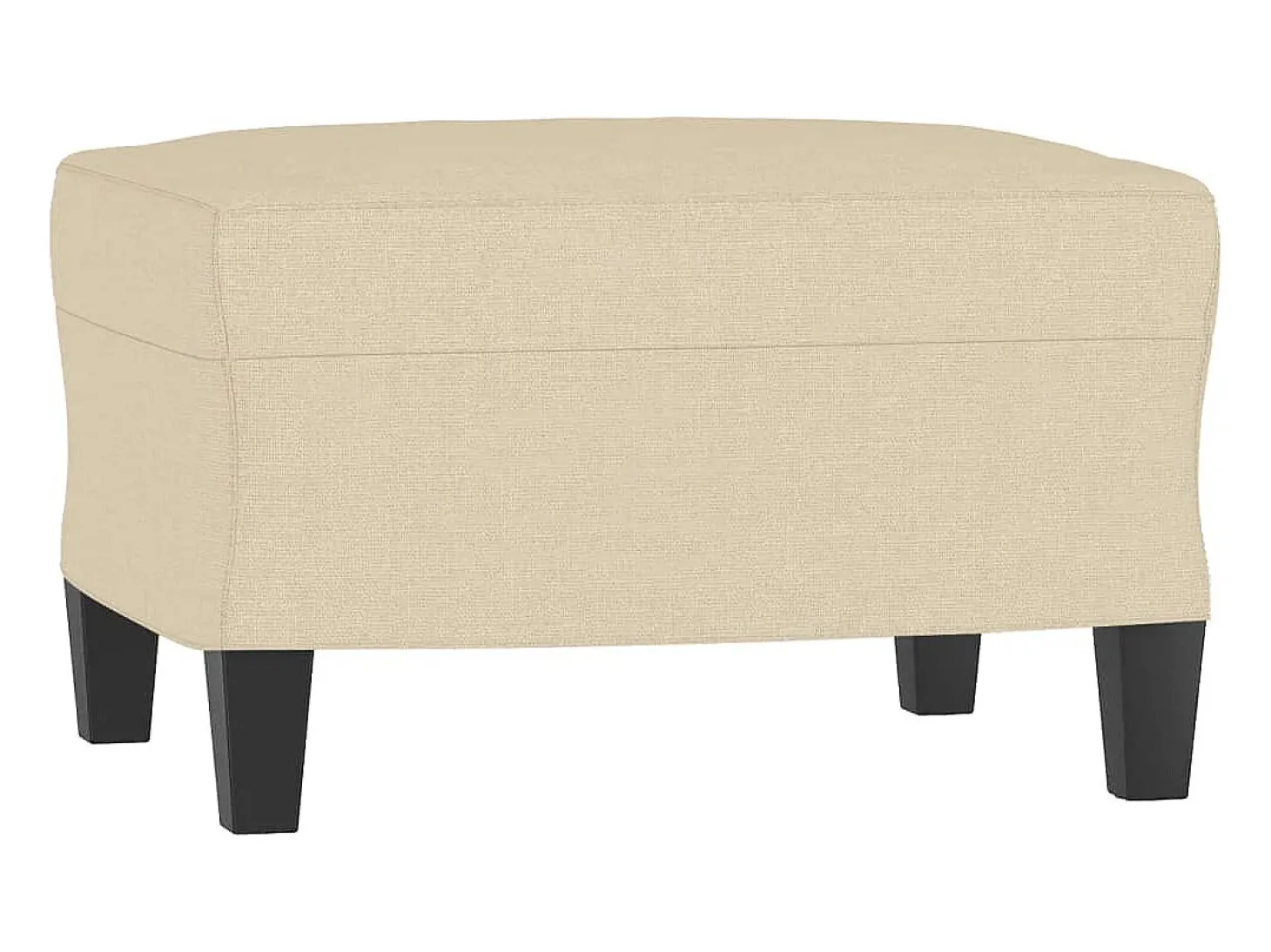 Sofá de 3 lugares com apoio de pés 180 cm tecido cor creme PT158914