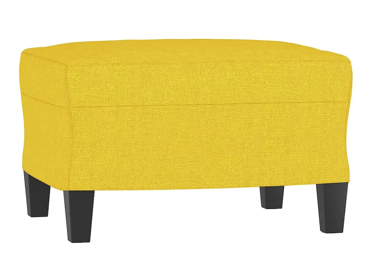 Sofá de 3 lugares com apoio de pés 180 cm tecido amarelo-claro PT704149