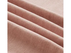 Sofá de 2 lugares com apoio lombar e saia plissada removível - Tecido chenille - Rosa