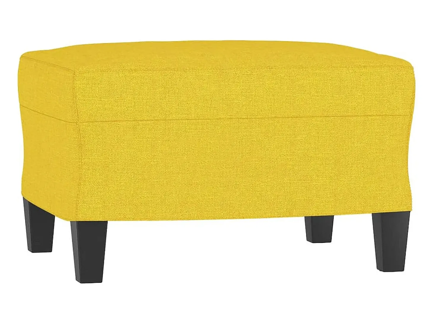 Sofá de 3 lugares com apoio de pés 180 cm tecido amarelo-claro PT335958