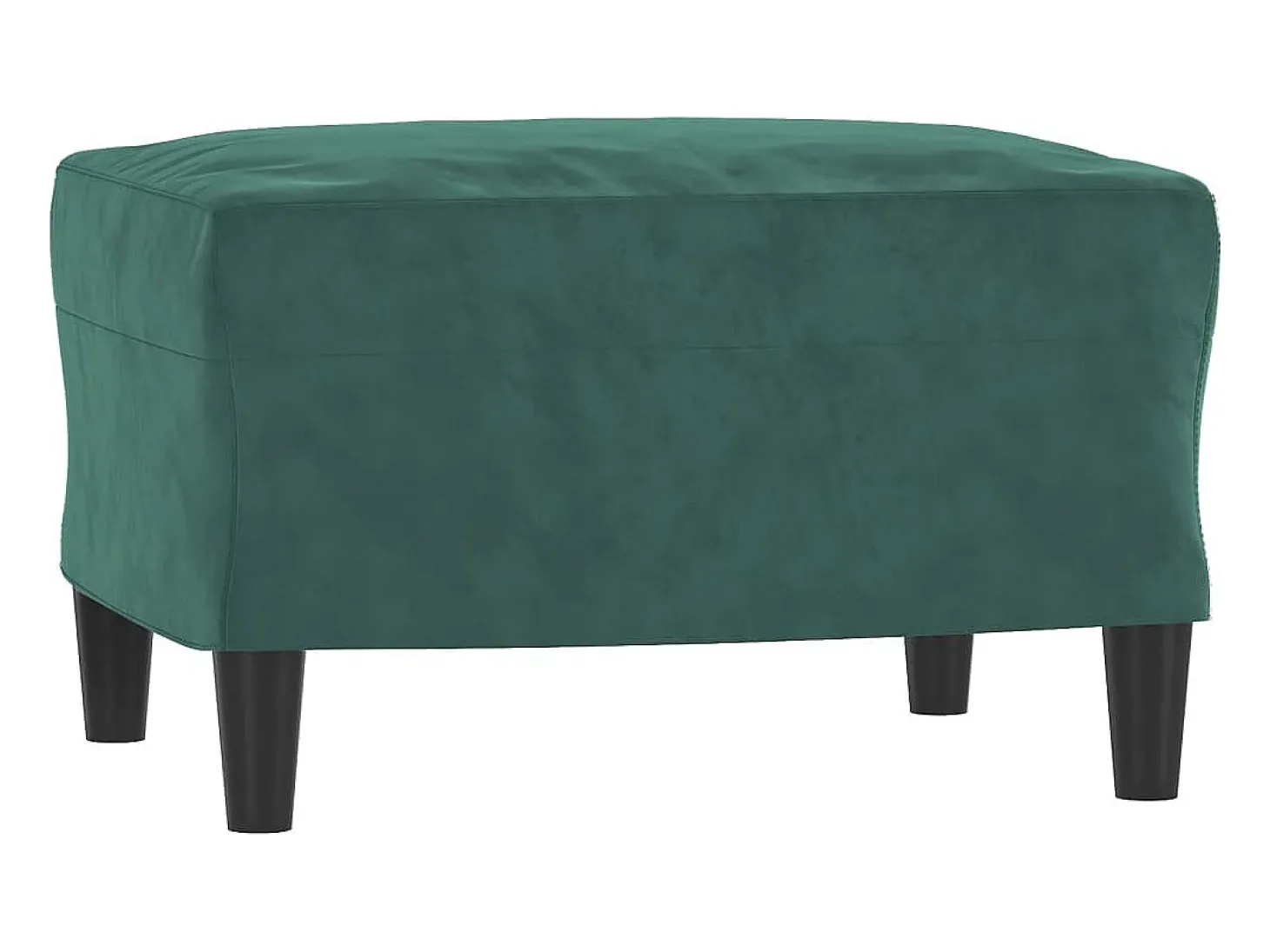 Sofá de 3 lugares com apoio de pés 180 cm veludo verde-escuro PT461677