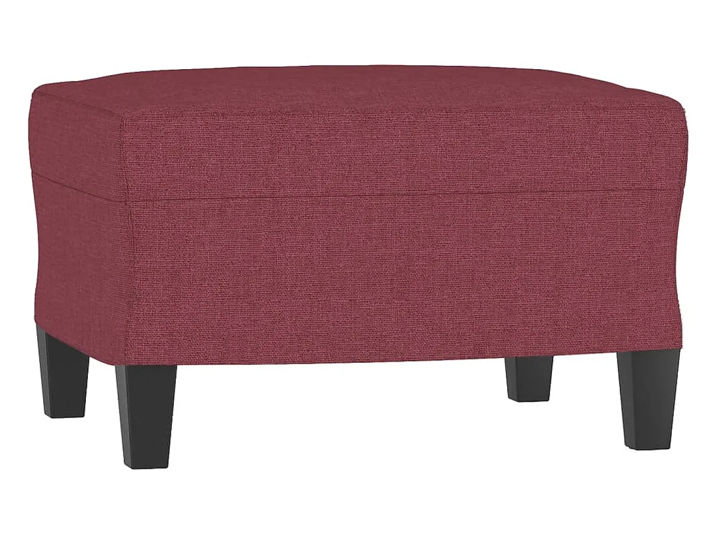 Sofá de 3 lugares com apoio de pés 180 cm tecido vermelho tinto PT141359