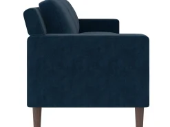 Sofá de 3 lugares com chaise longue em veludo cinzento claro
