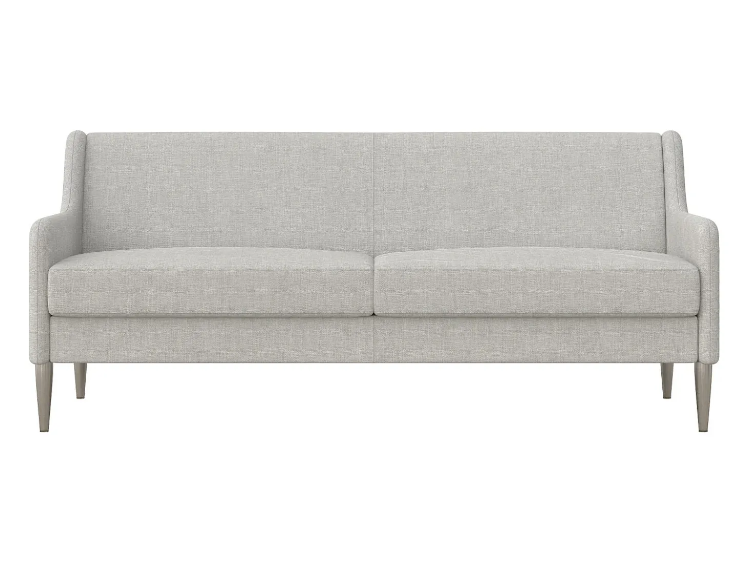 Sofá de 2 lugares com chaise longue em linho cinzento claro