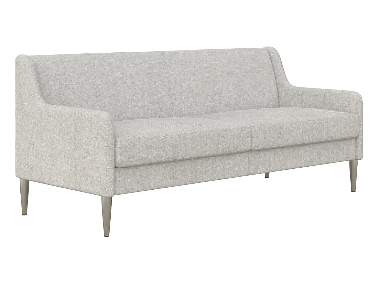Sofá de 2 lugares com chaise longue em linho cinzento claro