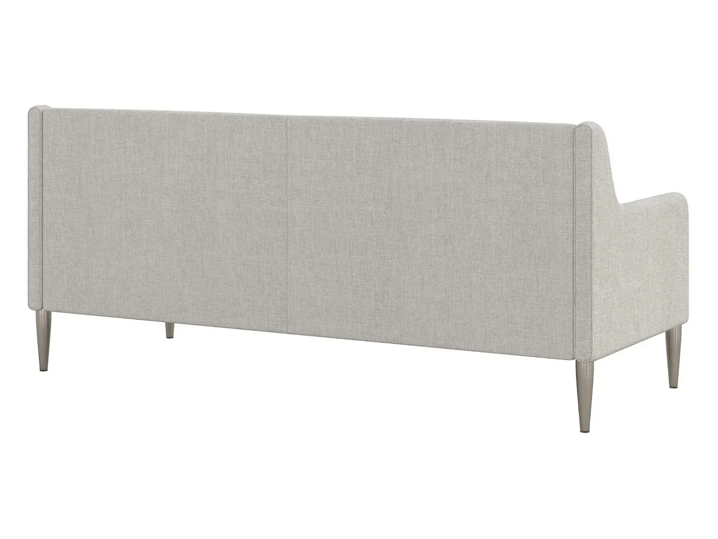 Sofá de 2 lugares com chaise longue em linho cinzento claro
