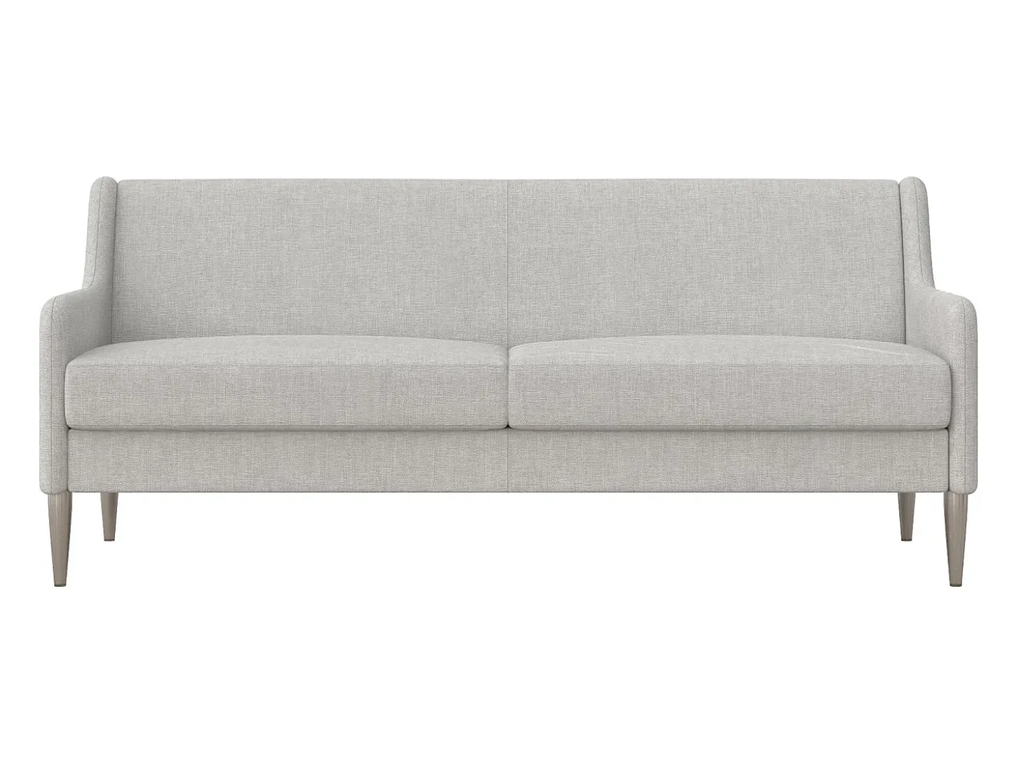 Sofá de 2 lugares com chaise longue em linho cinzento claro