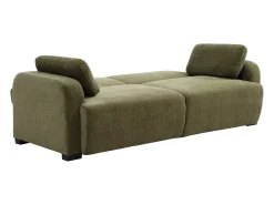 Sofá de 3 lugares conversível tipo clic-clac em tecido chenille verde LOMARIO