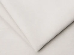 Sofá de 3 lugares conversível express em tecido chenille bege 140 cm colchão 13 cm VOMERA