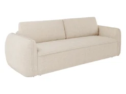 Sofá de 4 lugares conversível abertura rápida em tecido chenille bege 13 cm SELIVO da Maison Céphy