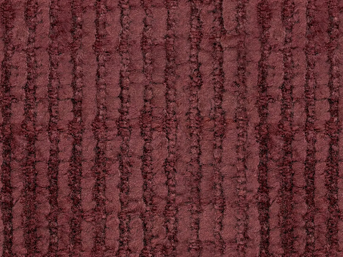 Sofá de 3 lugares conversível abertura rápida em tecido chenille bordeaux ripas largas -22cm LORETO