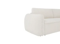 Sofá de 4 lugares conversível abertura rápida em tecido chenille bege 16 cm SELIVO da Maison Céphy