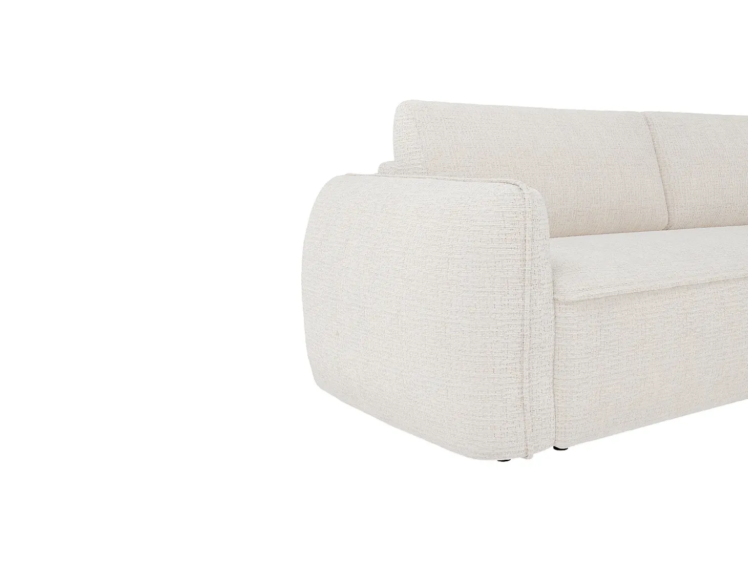 Sofá de 4 lugares conversível abertura rápida em tecido chenille bege 16 cm SELIVO da Maison Céphy