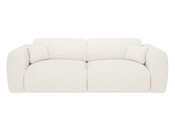 Sofá de 4 lugares convertível em tecido bouclé branco POGNI de Maison Céphy