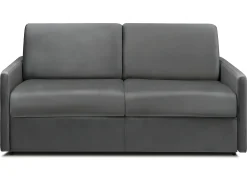 Sofá de 3 lugares convertível de abertura rápida em veludo antracite colchão de espuma de 14 cm - CALIFE