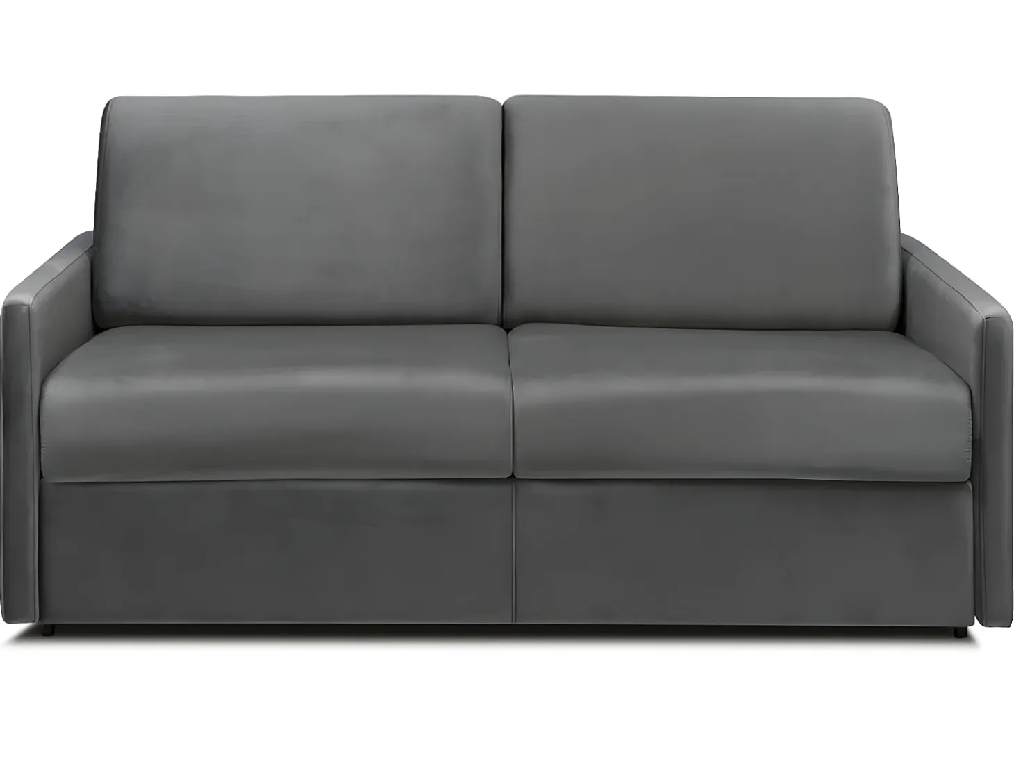 Sofá de 3 lugares convertível de abertura rápida em veludo antracite colchão de espuma de 14 cm - CALIFE