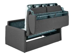 Sofá de 4 lugares convertível de abertura rápida em veludo verde-menta colchão de espuma de 14 cm - CALIFE