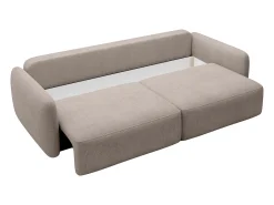 Sofá de 3 lugares convertível tecido texturizado taupe VOPOZA