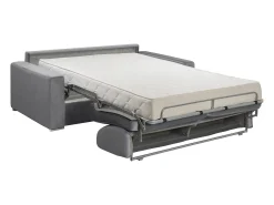 Sofá de 3 lugares convertível de abertura rápida em veludo - Antracite - CALITO