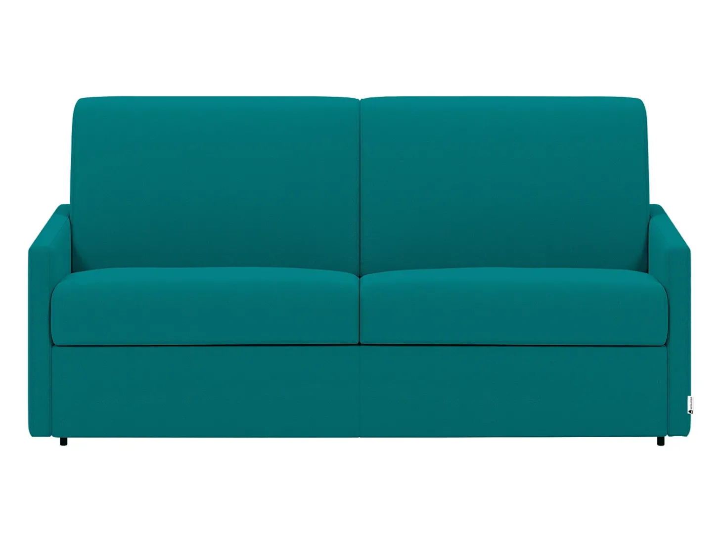 Sofá de 4 lugares convertível de abertura rápida em tecido cinza colchão de espuma 18 cm - CALIFE