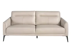 Sofá de 3 lugares em pele cinzenta taupe 6138 ANGEL CERDA