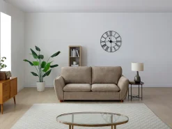 Sofá de 3 lugares em tecido de cor taupe MENARDIA