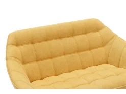 Sofá de 2 lugares em tecido amarelo mostarda estilo escandinavo CASERTA