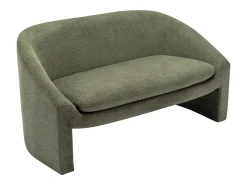 Sofá de 2 lugares em tecido cor verde estilo design OSSANA